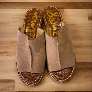 Sam Edelman slip in open toe leather platform miles sandles women’s 8